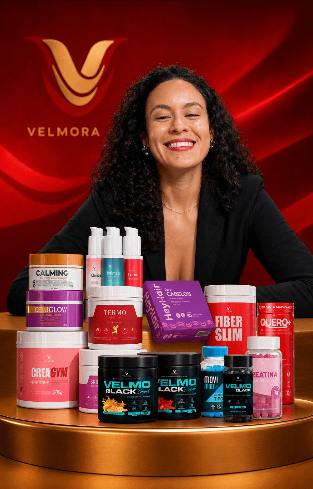 Produtos Velmora em destaque